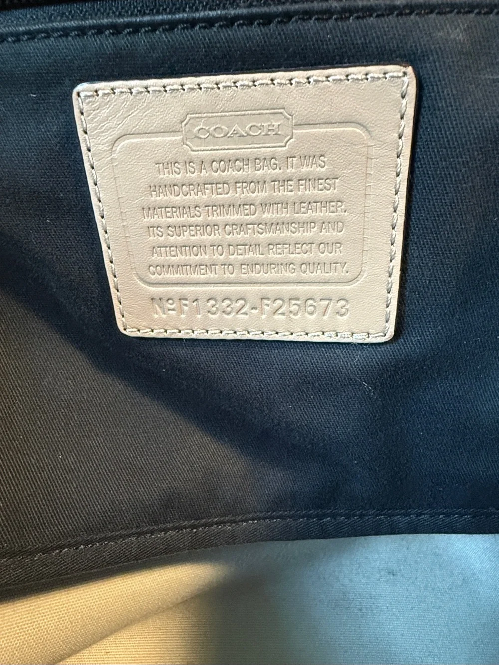 Coach Black & White Signature C Op tote